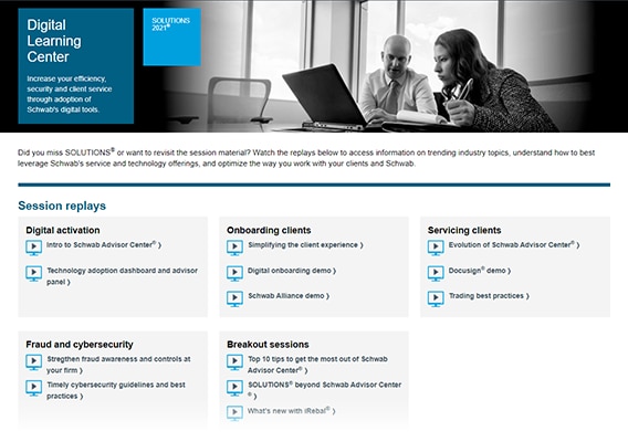 Schwab Advisor University recap screen