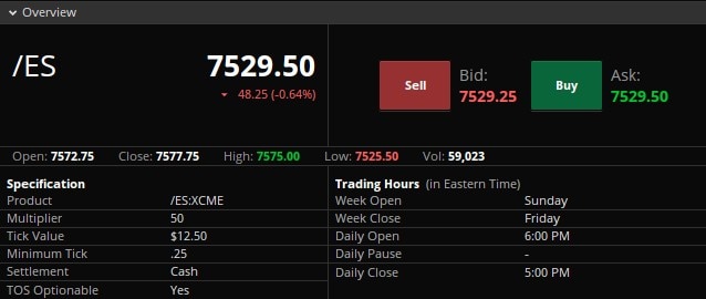 /ES Specifications 