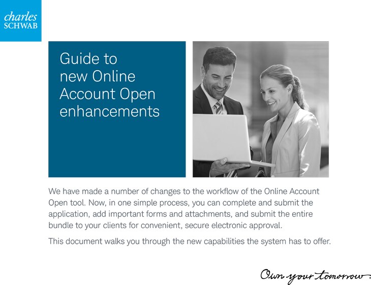 Printable guide explains enhancements to Online Account Open