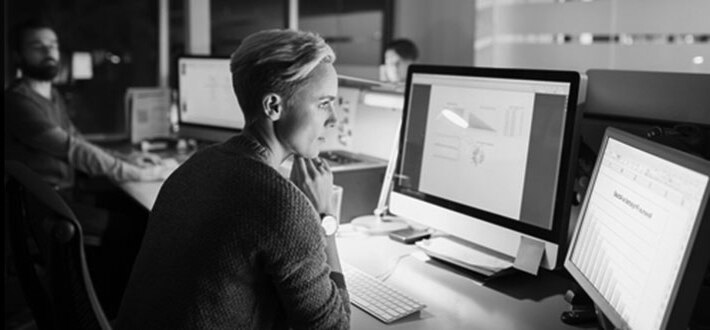 Woman working in an office