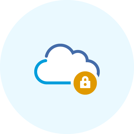Icon Cloud with lock
