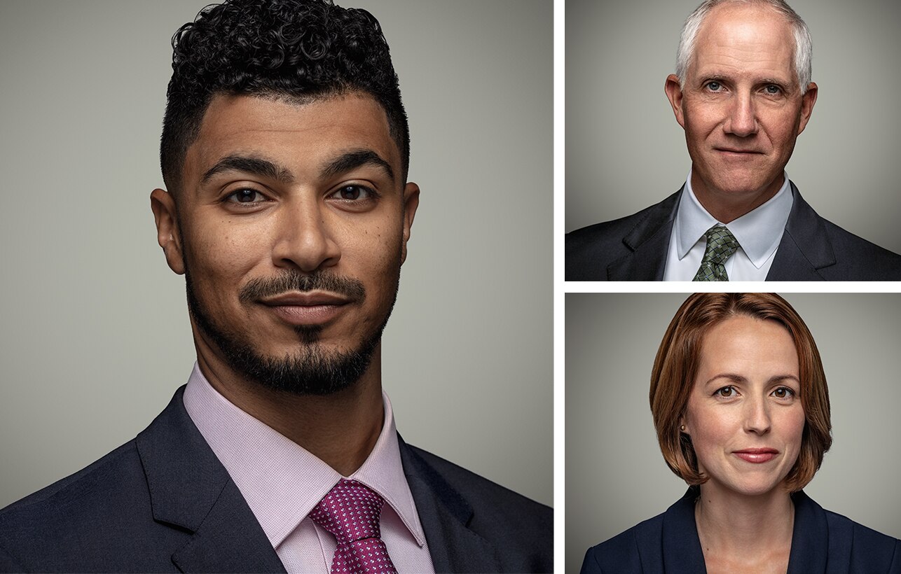 Three investment advisors from the Independent Difference ad campaign