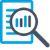  Magnifying glass focusing in on a chart