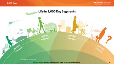 Diagram of life in 8,000 day segments
