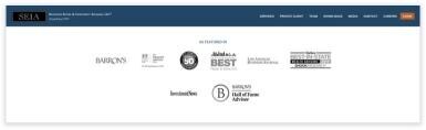  screen shot of affiliations and logos 