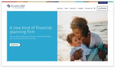 Screenshot of website